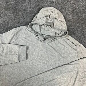 Municipal Sport Utility Gear Enduro Stretch LS Hooded T-Shirt Gray Size 2XL